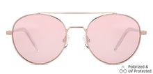 Load image into Gallery viewer, Gold Round Full Rim Women Sunglasses by John Jacobs-147668