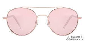 Gold Round Full Rim Women Sunglasses by John Jacobs-147668
