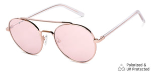 Gold Round Full Rim Women Sunglasses by John Jacobs-147668