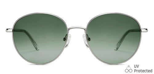 Silver Round Full Rim Unisex Sunglasses by John Jacobs-147666