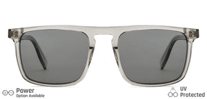 Grey Rectangle Full Rim Unisex Sunglasses by John Jacobs-138242