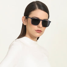 Load image into Gallery viewer, Blue Rectangle Full Rim Unisex Sunglasses by John Jacobs-138244