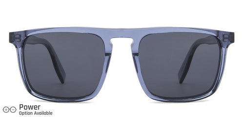 Blue Rectangle Full Rim Unisex Sunglasses by John Jacobs-138244