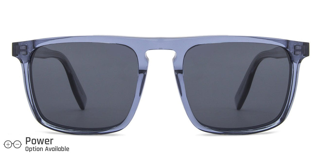 Blue Rectangle Full Rim Unisex Sunglasses by John Jacobs-138244
