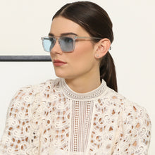 Load image into Gallery viewer, Transparent Rectangle Full Rim Unisex Sunglasses by John Jacobs-138245