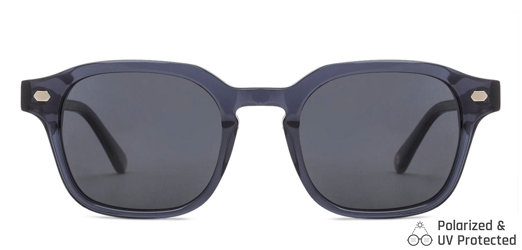 Blue Hexagonal Full Rim Unisex Sunglasses by John Jacobs-138249
