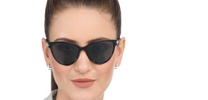 Black Cat Eye Full Rim Women Sunglasses by John Jacobs-208090