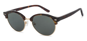 Brown Clubmaster Full Rim Unisex Sunglasses by John Jacobs-138265