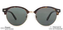Load image into Gallery viewer, Brown Clubmaster Full Rim Unisex Sunglasses by John Jacobs-138265