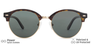 Brown Clubmaster Full Rim Unisex Sunglasses by John Jacobs-138265