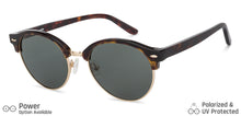 Load image into Gallery viewer, Brown Clubmaster Full Rim Unisex Sunglasses by John Jacobs-138265