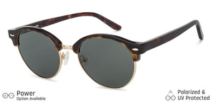 Brown Clubmaster Full Rim Unisex Sunglasses by John Jacobs-138265