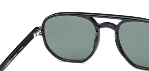 Black Aviator Full Rim Unisex Sunglasses by John Jacobs-140629