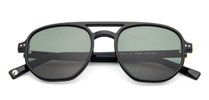 Black Aviator Full Rim Unisex Sunglasses by John Jacobs-140629