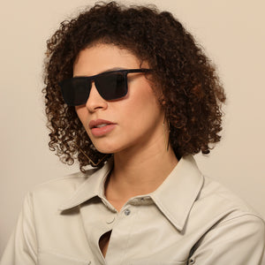 Blue Rectangle Full Rim Unisex Sunglasses by John Jacobs-140635