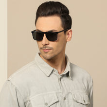 Load image into Gallery viewer, Blue Rectangle Full Rim Unisex Sunglasses by John Jacobs-140635