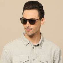 Load image into Gallery viewer, Brown Rectangle Full Rim Unisex Sunglasses by John Jacobs-140636