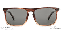 Load image into Gallery viewer, Brown Rectangle Full Rim Unisex Sunglasses by John Jacobs-140636