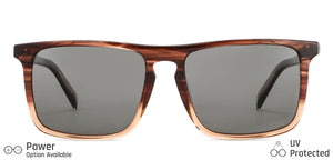 Brown Rectangle Full Rim Unisex Sunglasses by John Jacobs-140636