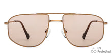 Load image into Gallery viewer, Gold Aviator Full Rim Unisex Sunglasses by John Jacobs-147907