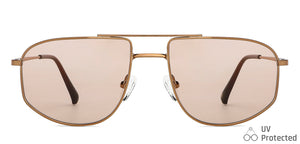 Gold Aviator Full Rim Unisex Sunglasses by John Jacobs-147907