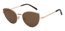 Load image into Gallery viewer, Gold Cat Eye Full Rim Women Sunglasses by John Jacobs-208086