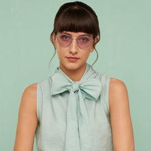 Load image into Gallery viewer, Silver Cat Eye Full Rim Women Sunglasses by John Jacobs-147246