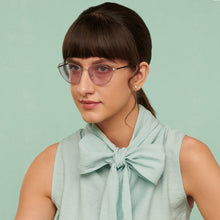 Load image into Gallery viewer, Silver Cat Eye Full Rim Women Sunglasses by John Jacobs-147246