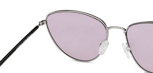 Silver Cat Eye Full Rim Women Sunglasses by John Jacobs-147246