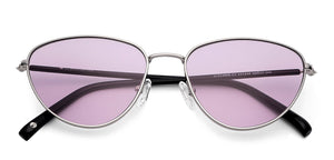 Silver Cat Eye Full Rim Women Sunglasses by John Jacobs-147246