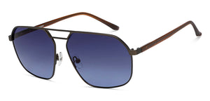 Gold Aviator Full Rim Men Sunglasses by John Jacobs-211701