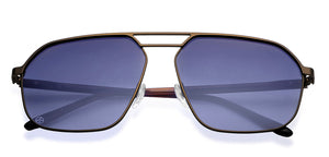 Gold Aviator Full Rim Men Sunglasses by John Jacobs-211701
