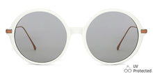 Load image into Gallery viewer, White Round Full Rim Unisex Sunglasses by John Jacobs-147600
