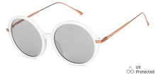 Load image into Gallery viewer, White Round Full Rim Unisex Sunglasses by John Jacobs-147600