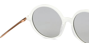 White Round Full Rim Unisex Sunglasses by John Jacobs-147600