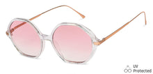 Load image into Gallery viewer, Transparent Hexagonal Full Rim Women Sunglasses by John Jacobs-147603