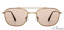 Load image into Gallery viewer, Gold Rectangle Full Rim Unisex Sunglasses by John Jacobs-147917