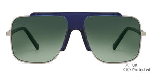 Silver Square Full Rim Unisex Sunglasses by John Jacobs JJ-148210