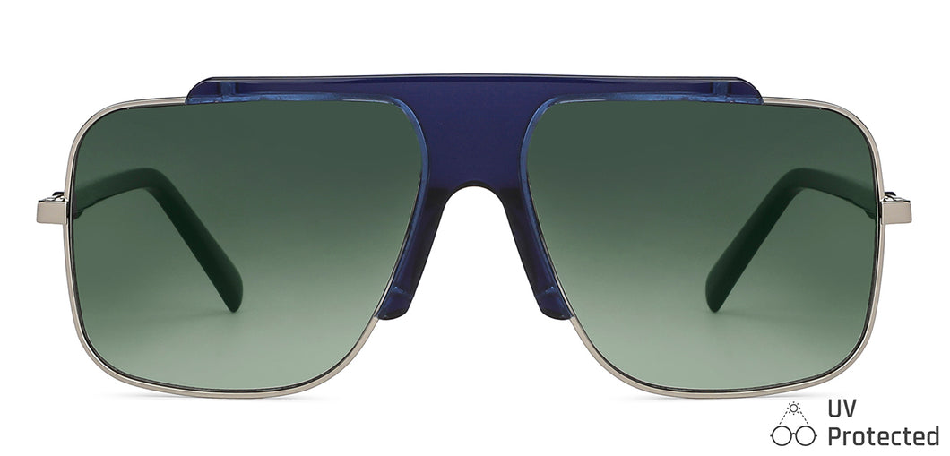 Silver Square Full Rim Unisex Sunglasses by John Jacobs JJ-148210