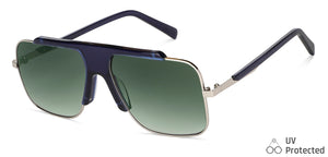 Silver Square Full Rim Unisex Sunglasses by John Jacobs JJ-148210