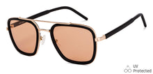 Load image into Gallery viewer, Gold Rectangle Full Rim Unisex Sunglasses by John Jacobs-148213