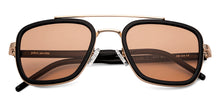 Load image into Gallery viewer, Gold Rectangle Full Rim Unisex Sunglasses by John Jacobs-148213