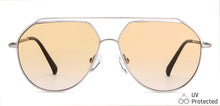 Load image into Gallery viewer, Silver Aviator Full Rim Unisex Sunglasses by John Jacobs-148216