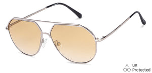 Silver Aviator Full Rim Unisex Sunglasses by John Jacobs-148216