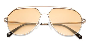 Silver Aviator Full Rim Unisex Sunglasses by John Jacobs-148216
