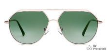 Load image into Gallery viewer, Gold Aviator Full Rim Unisex Sunglasses by John Jacobs-148217