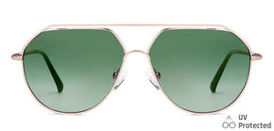 Gold Aviator Full Rim Unisex Sunglasses by John Jacobs-148217
