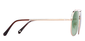 Gold Aviator Full Rim Unisex Sunglasses by John Jacobs-148217