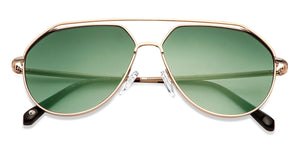 Gold Aviator Full Rim Unisex Sunglasses by John Jacobs-148217