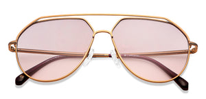 Gold Aviator Full Rim Unisex Sunglasses by John Jacobs-148218